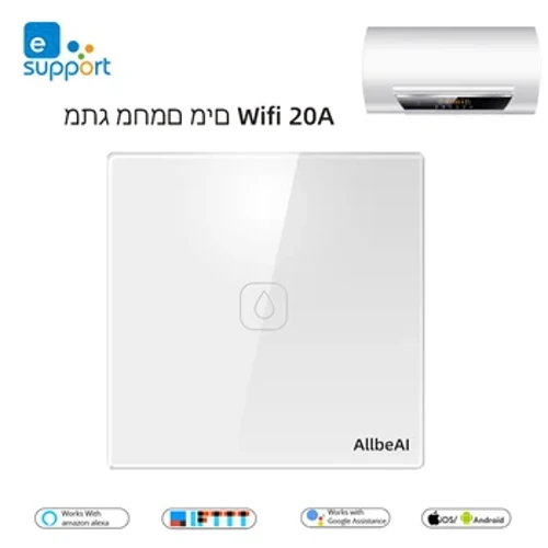 20A ЕС САЩ Израел eWeLink вътрешен Wifi бойлер Интелигентен превключвател за нагревател на вода, сензорен панел, таймер ВКЛ. ИЗКЛ., Alexa Google Home Remote Control