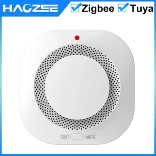 Tuya Smart Zigbee/Wifi tutun detektori Smart yong'indan himoya qilish uy xavfsizligi signalizatsiyasi ovozli yorug'lik signalizatsiyasi APP boshqaruvi