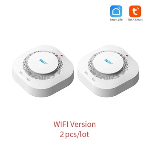 Détecteur d'alarme de détecteur de fumée de protection incendie WiFi, application Smart Life et contrôle de l'application Tuya Smart, fonctionnent avec Alexa et l'assistant Google
