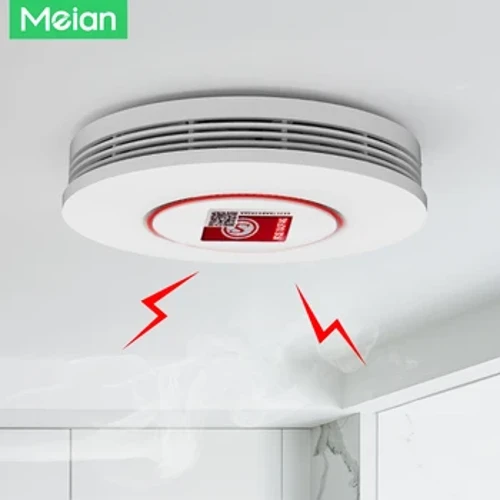 Meian Tuya Zigbee Smoke Sensor Fire Protection Smoke Detector Alarm Kebakaran Sistem Keamanan Ngarep Pemadam Kebakaran Kerja kanggo Urip Pintar