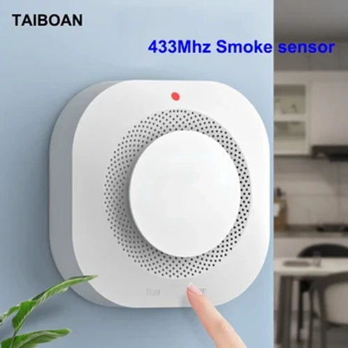 Wireless Smoke Detector 433MHz Fire Alarm Sensor Proteksi Sistem Keamanan Rumah Pemadam Kebakaran Peralatan Pemadam Kebakaran Bekerja dengan Alarm Host