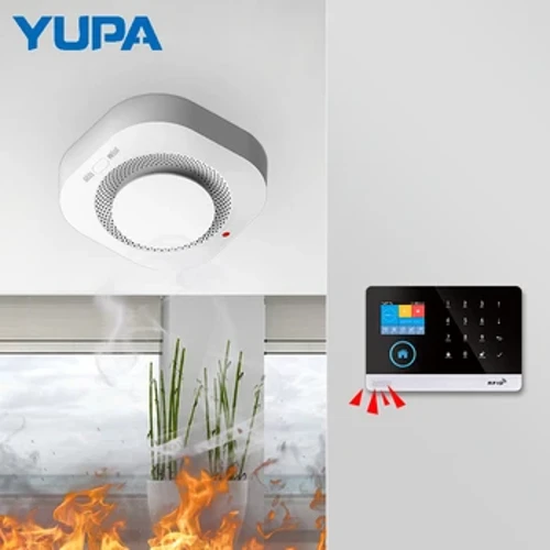 ใหม่เครื่องตรวจจับควันไร้สาย 433 เมกะเฮิร์ตซ์การตรวจจับแบบเรียลไทม์ Fire Protection Alarm Sensor สำหรับ Home Security Smoke Alarm Fire อุปกรณ์