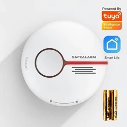 1Pcs Tuya Smart Home 2.4G WiFi alarm detektor dima baterija unutar aplikacije Push poruka stropni senzor požara za kuću