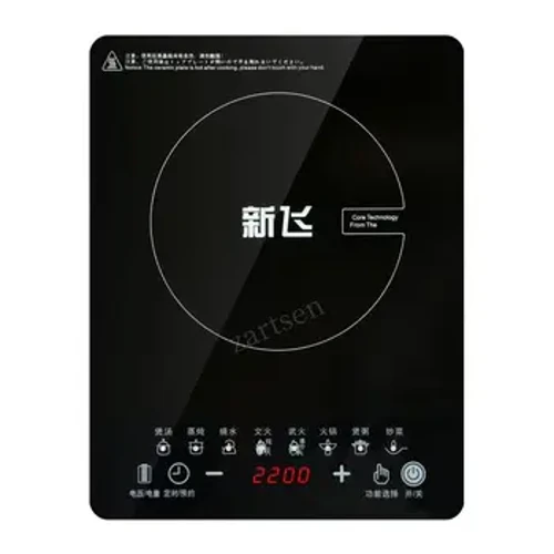 220V Indukzio Sukalde Elektrikoa Galdara Iragazgaitza 2200W Frijitu Sukaldaritza Plaka Adimentsua Lapiko Sukalde Sukalde Erregailu