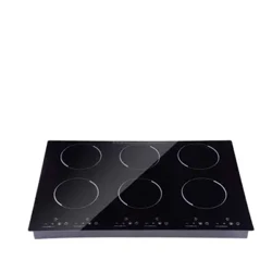 Fornello a induzione commerciale a sei teste Cucina Fornello elettrico Fornello in ceramica Piano cottura incorporato integrato Piano cottura ad alta potenza