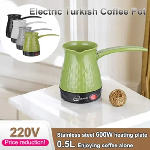 220V 2-6Cups Mini Elektrik Türk Kofe Pot Bir adamlyk Espresso Çäýnek Öý ýylylyk süýt çaýy Moka Pot Barista kofe esbaplary