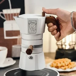 120ml I-Double Valve Moka Pot Thermostatic Coffee Pot Espresso Extraction Imbiza Yekhofi Ephisa Ngangaphandle Izesekeli Zekhofi Barista