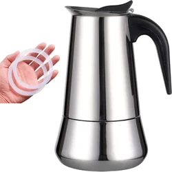 Bình cà phê Bộ lọc bằng thép không gỉ Ý Máy pha cà phê Espresso Percolator Công cụ 200/300/450/600Ml Máy pha cà phê Moka Cà phê