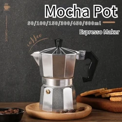Alýumin klassiki peç Espresso kofe öndürijisi Italiýa Kuba üçin 1/3/6/9/12 kuboklary 50/300 / 600ML