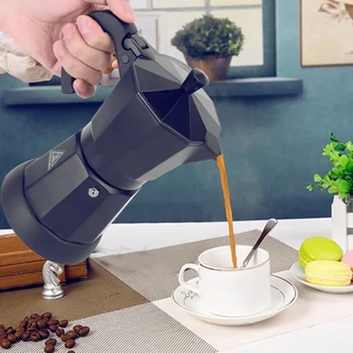 Espresso Maker Elektromos kávéfőző Alumínium Mocha Pot Espresso Kancsó kávéfőző elektromos főzőlappal 300 ml 6 csésze