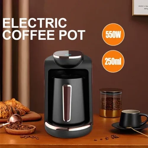 Turkish Coffee Maker Brew 4 Cups Espresso LED Dispaly Switch Portable Electric Moka Pot Tea Milk Teapot Coffee Machine Eu Plug