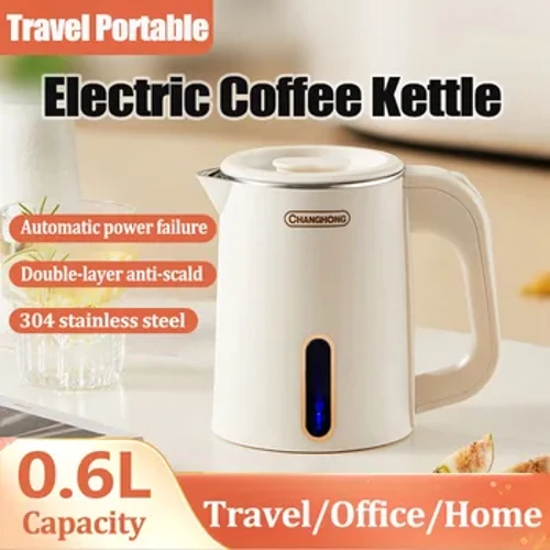 220 V 0.6L/1L Elektrikli Cezve Elektrikli Espresso Tencere Çay Yapmak Isı Süt Taşınabilir Seyahat Ev Soba Üst Su Isıtıcısı Coffeeware