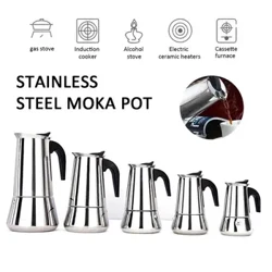 Καφετιέρα από ανοξείδωτο χάλυβα Mocha Espresso Latte Percolator Σόμπα Καφετιέρα Pot Percolator Drink Tool Cafetiere Latte Μαγειρική εστία