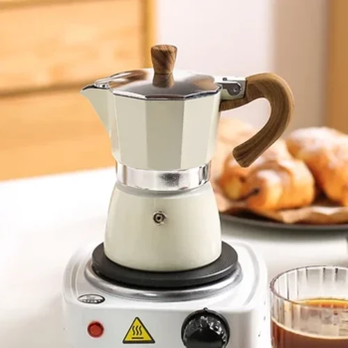 Vintage puidust käepidemega espressomasin Moka Pot Classic Itaalia ja Kuuba kohviku pruulimisvahendid Cafetera 150ml 300ml kohvikutarvikud