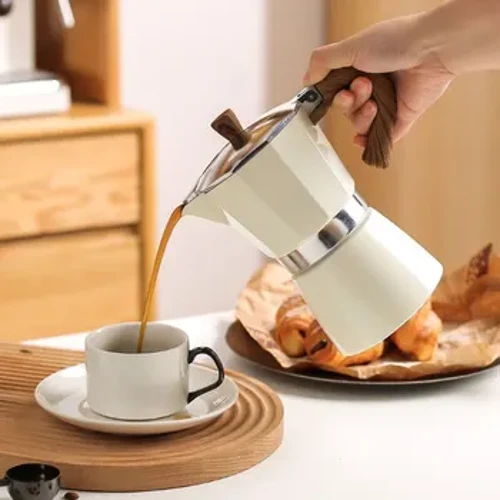 150 ml 300 ml Vintage aparat za espresso s drvenom drškom Moka lonac Klasični talijanski alati za kafiće Dodaci za kuhinju