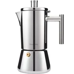 Easyworkz Diego Stovetop Fau Espresso Fa'u'umea Fa'aitaina Italia Mea Fau Kofe 4 Ipu 6.8 oz Induction Moka Pot