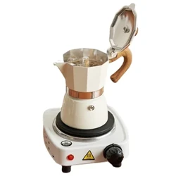 150-300ml Cezve Espresso Mocha Pot Ev Tipi Tencere Elektrikli Çömlekçilik Tek Vana Ekstraksiyon Su Isıtıcısı El Cezve