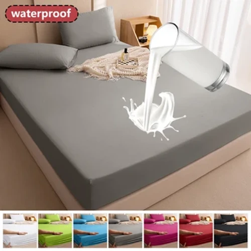 100% waasserdicht Matratzdecken Protector Upassbar rutschlos Bett Fit Blat mat elastesche Band fir Queen King 90/140/160x200