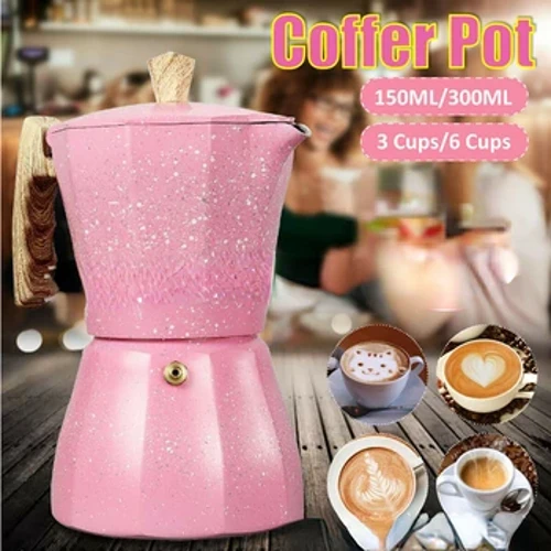 Moka Pot Italian Coffee Machine Espresso Aluminum Geyser Octagonal Pot Latte Stove Classic Aluminum Coffee Make Tool