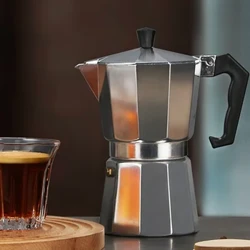 Cà phê Moka Pot,Máy pha cà phê bằng nhôm cổ điển.Espresso,Bếp ủ kiểu Mỹ,Ý,Dung tích 1~12 cốc (50~600 ML)