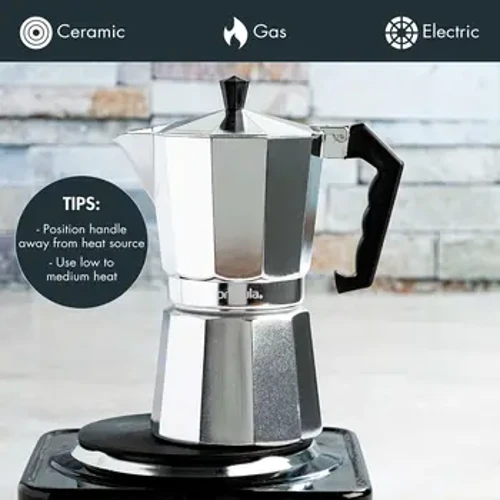 Alumínium klasszikus tűzhelyes eszpresszó kávéfőző Continental Moka perkolátor edény olasz kubai 1/3/6/9/12 csészékhez 50/300/600 ml