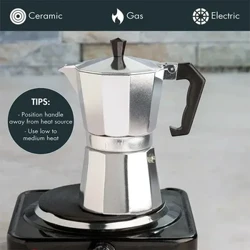 Italiensk typ Kaffebryggare Aluminium Mocka Espresso Perkolator Pot Kaffebryggare Moka Pot Espresso Shot Maker Espressomaskin