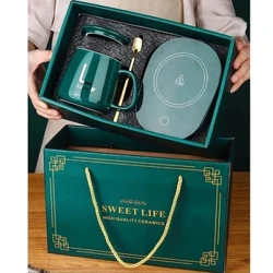 55 ℃ Cangkir Kopi Hangat Pad Cangkir Pemanas Coaster Suhu Konstan Pemanasan USB Listrik Mug Mat Set Air Teh Susu Rumah Kantor