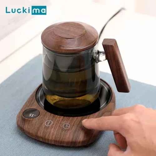 Elektrisk dryckesvärmeplatta 200W Smart Mjölk Te Kaffekopp Mugg Värmare för skrivbord 5 temperaturer med timer Automatisk avstängning