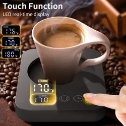 Calentador de tazas de 220V/110V, almohadilla calefactora de leche, posavasos para tazas de café, calentador eléctrico inteligente de bebidas, aislante, 3 engranajes ajustables para oficina y hogar