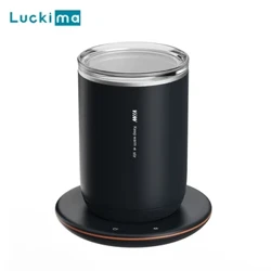 Cwpan Coffi Cynhesach 2 mewn 1 Mwg Troi Magnetig Awtomatig ar gyfer Cwpan Cymysgu Trydan USB Swyddfa Gartref Plât Gwresogi Cynhesach