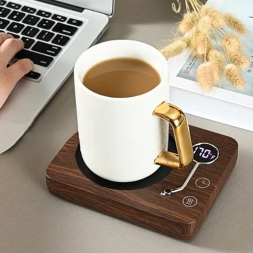 Smart Coffee Mug Warmer Electric Heating Coaster para sa Milk Tea Water 3 Temperatura Setting Timing-off Cup Heater Panatilihing Mainit ang Inumin