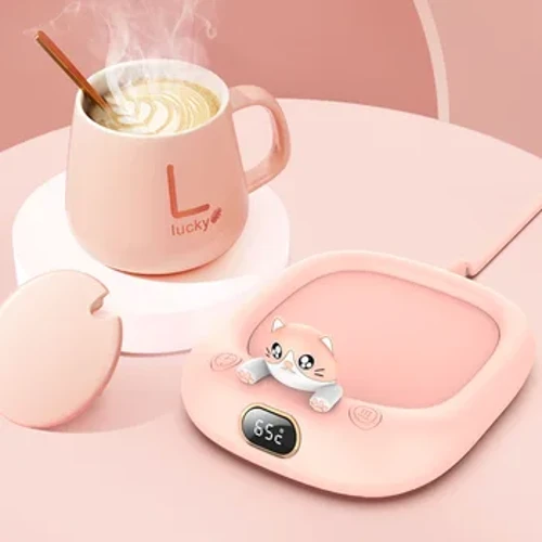 220V Cốc Cà Phê Ấm Chén Điện Làm Nóng Coaster Trà Sữa Cốc Ấm Thảm Nhiệt Độ Không Đổi Mèo Văn Phòng Nóng Coaster