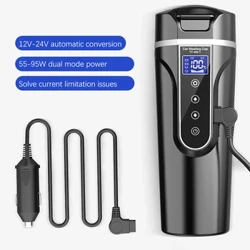 12V 24 V Portable Auto Riscaldamento Tazza di riscaldamento elettrico Acqua in acciaio inossidabile Bottle Riscaldamento a tazza di riscaldamento Display LCD LCD