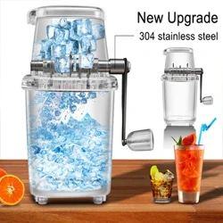 Multifungsi Manual Ice Crusher Mini Ice Shaver Chopper 1.25L Manual Snow Cone Smoothie Maker Blok Es Mesin Pemecah Es