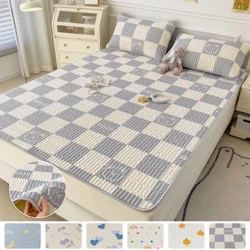 Capa de colchão de látex dos desenhos animados capa de cama lençóis de tecido amigável à pele fornece uma sensação fresca lençóis fronhas grátis 150x200cm