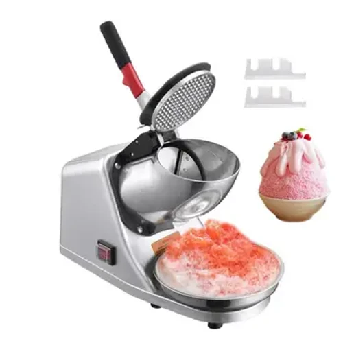 Nov drobilec ledu Preprečevanje brizganja Električni izdelovalec snežnih stožcev z dvojnimi rezili 2200 vrtljajev na minuto Shaved Ice Machine Domači in komercialni drobilec ledu
