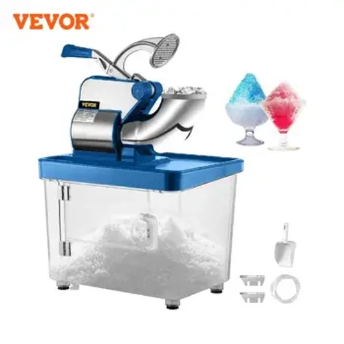VEVOR Electric Snow Cone Machine Ice Shaver Knuser Granizing Glass Blender Mixer Chopper Rustfritt stål Cool Colder Kommersiell