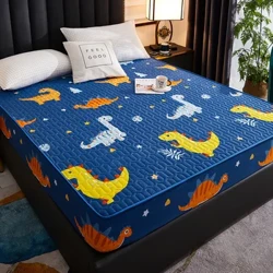 Protector de colchón individual, juego de sábanas de algodón grueso, Sábana impermeable todo incluido, funda de cama impermeable a prueba de polvo