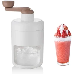 LMETJMA Machine à glace pilée Machine à cône de neige broyeur à glace Portable Machine à raser la glace Machine à glace fondante Machine tasse JT60
