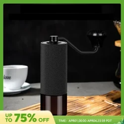 Moedor de café manual cnc aço inoxidável profissional rolamento duplo ajustável mão rebarba moagem de grãos de café