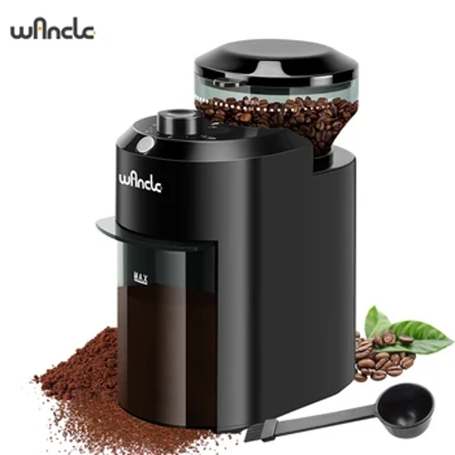 I-Wancle Electric Burr Coffee Grinder Adjustable Burr Mill I-Conical Coffee Bean Igaya ene-28 Precise Grind Setting 220V/120V