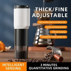 Grinder Coffi Trydan 1PC USB Di-wifr Ceramig Malu Craidd Melin Ffa Coffi Awtomatig Gwneuthurwr Coffi Cludadwy Accessorie