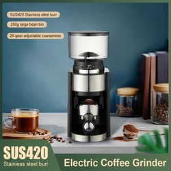 Macinacaffè elettrico Macchina da caffè portatile Macinacaffè regolabile per uso domestico 2-12 tazze per caffè espresso con portafiltro da 51 mm