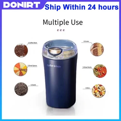 2024 Baru Listrik Kecil Mesin Penggiling Gandum Grinder Kopi Stainless Steel Kacang Kacang Biji-bijian Pabrik Herbal untuk Dapur