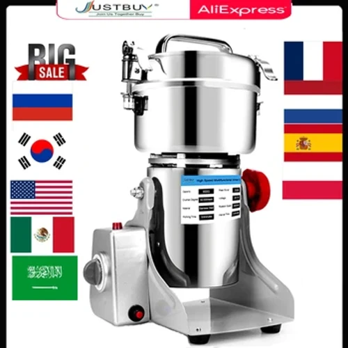 Le Cuid Breise Saor in Aisce 2500G / 800G Luibh Meilte Bean Caife Meaisín Spíosraí Grán Muileann Leigheas Cruithneachta Meascthóir Bia Tirim