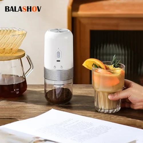 Grinder coffi trydan Math c Tâl USB Proffesiynol Malu Cerameg Craidd Ffa Coffi Melin Gwneuthurwr Coffi Cludadwy Affeithwyr
