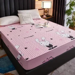 Waterproof Thicken Mattress Pad Protector Matibay sa Balat Matibay na Fitted Sheet Bed Cover Latex Mat Cover 150x200