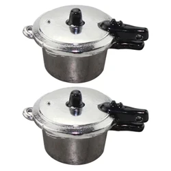 2 PCS Pots Sosbenni Addurniad Cegin Fach Doliau Tŷ Teganau Golygfa Model Pwysedd Ystafell Gogydd Addurn Miniature