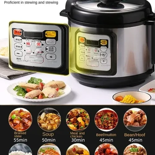 Nồi áp suất điện tam giác hoàn toàn mới 1-2-3-4 người 5-6 lít nồi cơm điện inox thông minh nhỏ olla de presion