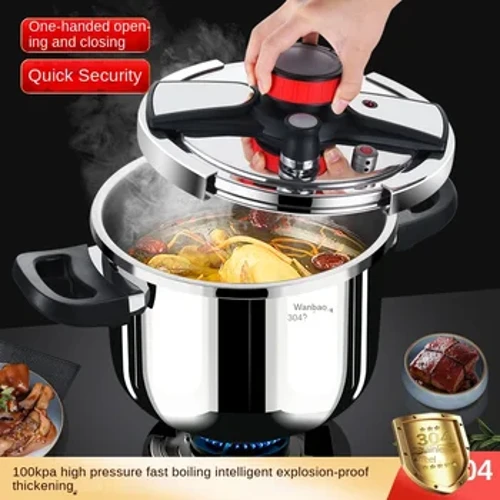 Olla a presión 304 de acero inoxidable, estufa de gas doméstica a prueba de explosiones, olla a presión universal para cocina de inducción